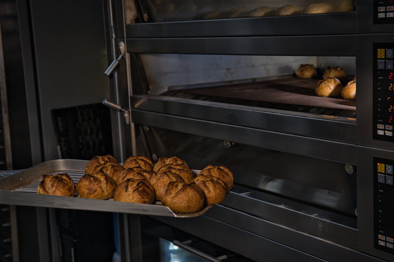 Crafting Captivating Headlines: Your awesome post title goes here Golden-brown artisan bread fresh from the oven in a Berlin bakery, showcasing fine baking craft.